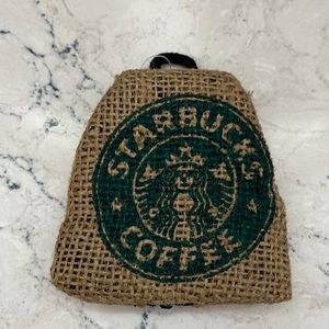 Starbucks burlap coin purse